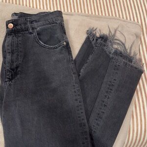 DL1961 Charcoal Frayed Hem Women's Jeans